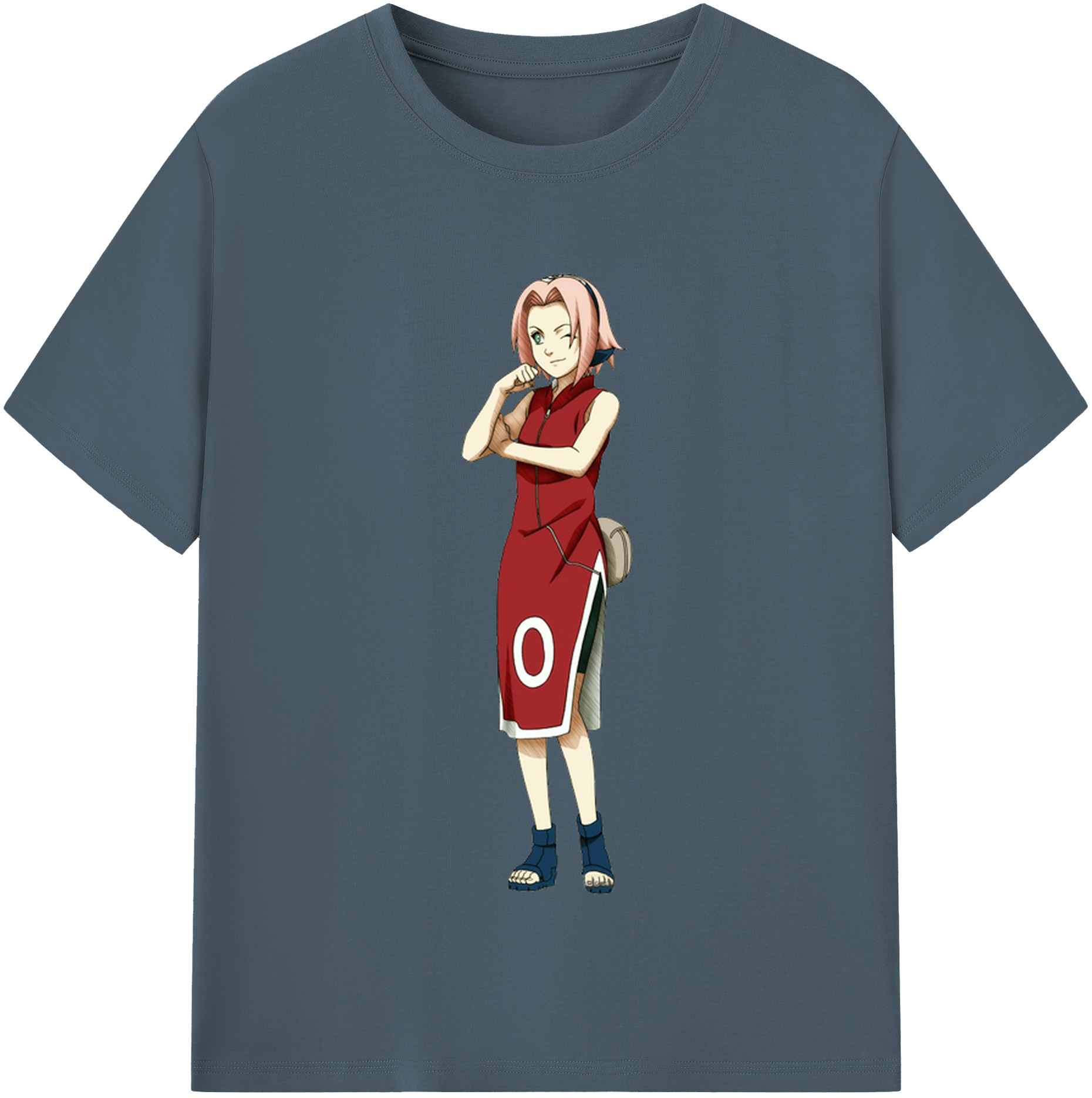 （画像用） NARUTO -ナルト- 春野サクラ Haruno Sakura 綿100％半袖Tシャツ（フロントプリント）
